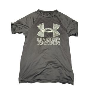 Under Armour Boys Youth Medium HeatGear Camo Logo Shirt - Excellent Condition